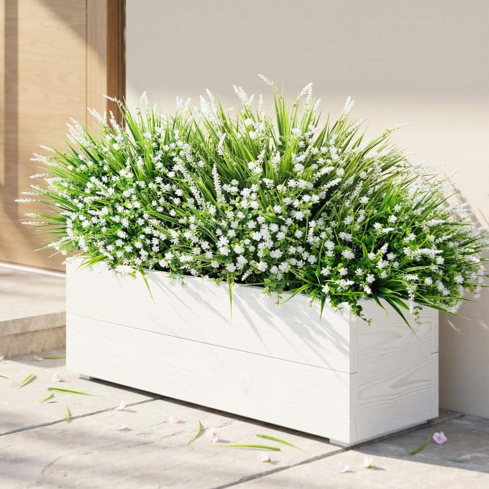 20 Bundles 16.5 in. Artificial Fake Outdoor Plants Flowers for Spring ...