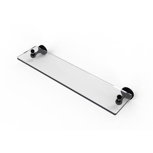 Allied Brass Shadwell Collection 22 in. Glass Vanity Shelf with Beveled  Edges in Matte Black SL-1-22-BKM The Home Depot