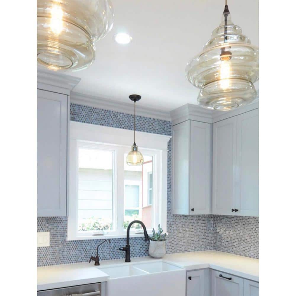 Gray Polished Penny Round Glass Mosaic Tile 12x12