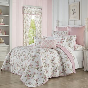 Rosemary 3-Piece Rose King Quilt Set