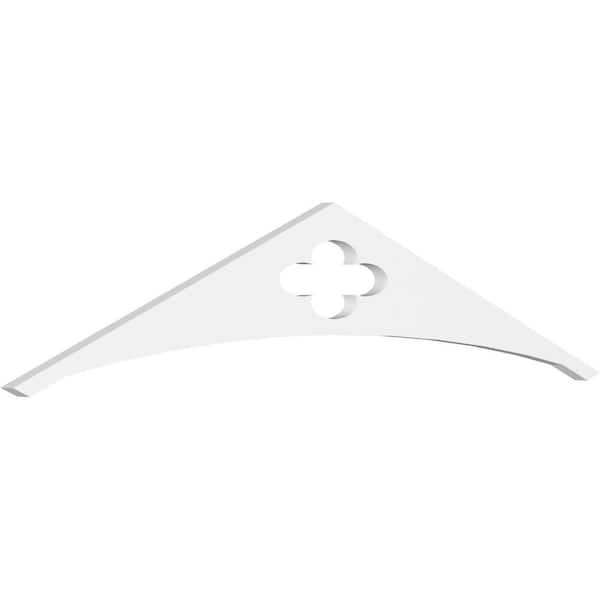 Ekena Millwork 1 in. x 48 in. x 10 in. (5/12) Pitch Turner Gable Pediment Architectural Grade PVC Moulding