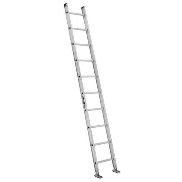 Louisville Ladder 10 ft. Aluminum Single Ladder with 300 lbs. Load Capacity Type IA Duty Rating