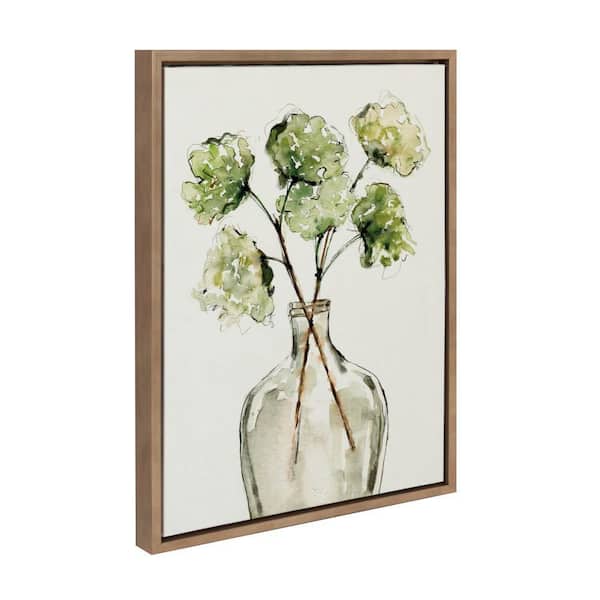 Sylvie "Greenery Vase" by Sara Berrenson Framed Art Print 18 in. x 24 in.