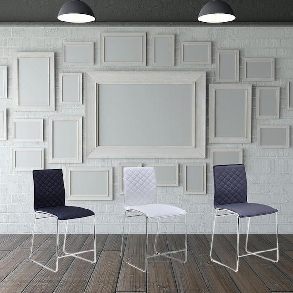 Thompson White Faux Leather Bar Chair (Set of 2)