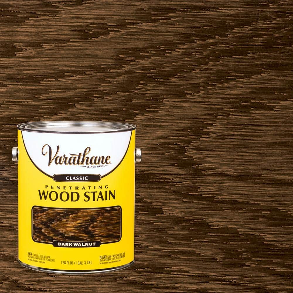 Varathane 8 oz. Dark Walnut Classic Wood Interior Stain 339744 - The Home  Depot