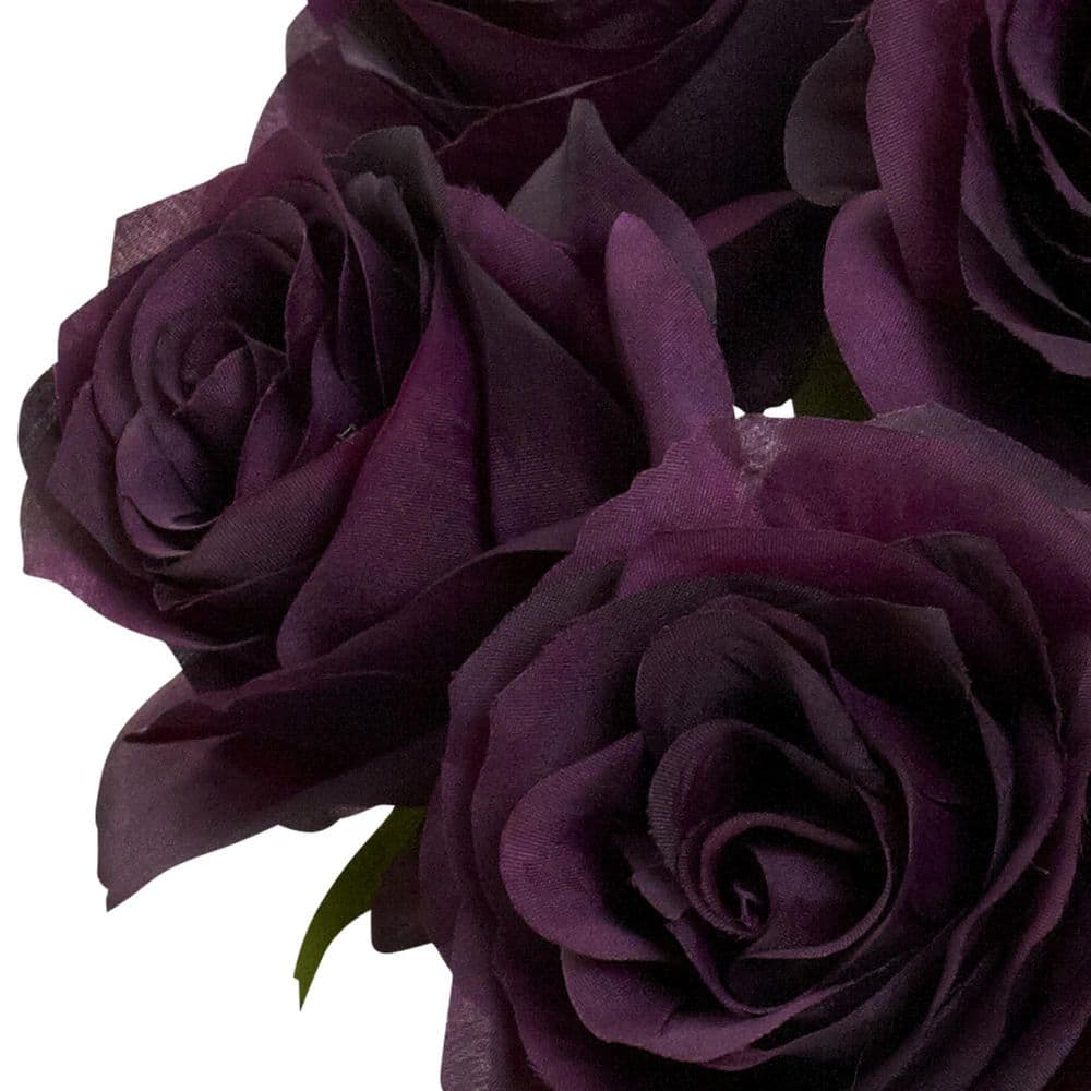 Regal Rose 18" Outdoor Tabletop Arrangement in Glass Vase
