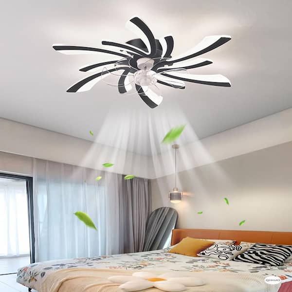 Magic Home 31 in. Remote LED Ceiling Fan Flower Shape Bedroom Living Room  Ceiling Lamp with Dimmable Light, 6 Gear Wind Speed Fan KBS-52185 - The  Home