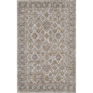 Ivy Ivory/Beige 10 ft. x 14 ft. Vintage Medallion Area Rug