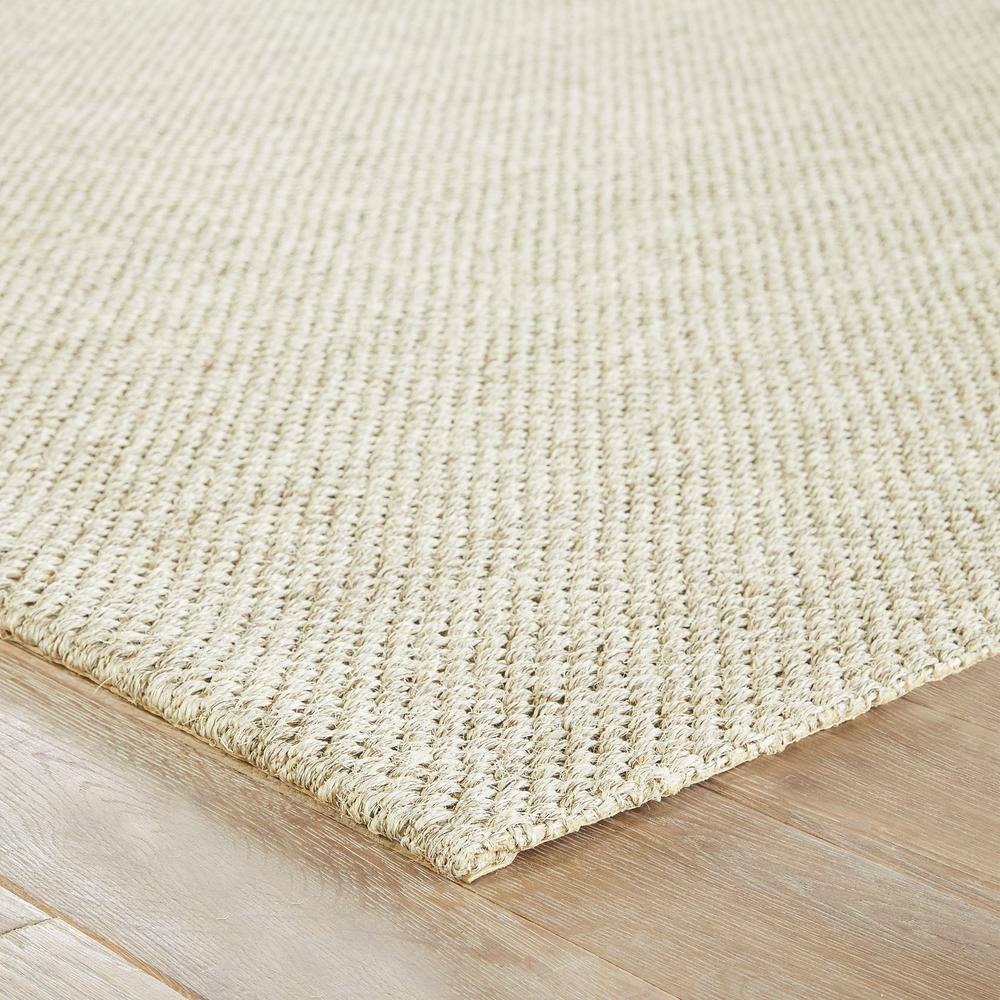 Ivory Flat Woven Wool Rectangular 9' x 12' Area Rug
