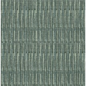 Brixton Green Texture Green Paper Strippable Roll (Covers 56.4 sq. ft.)