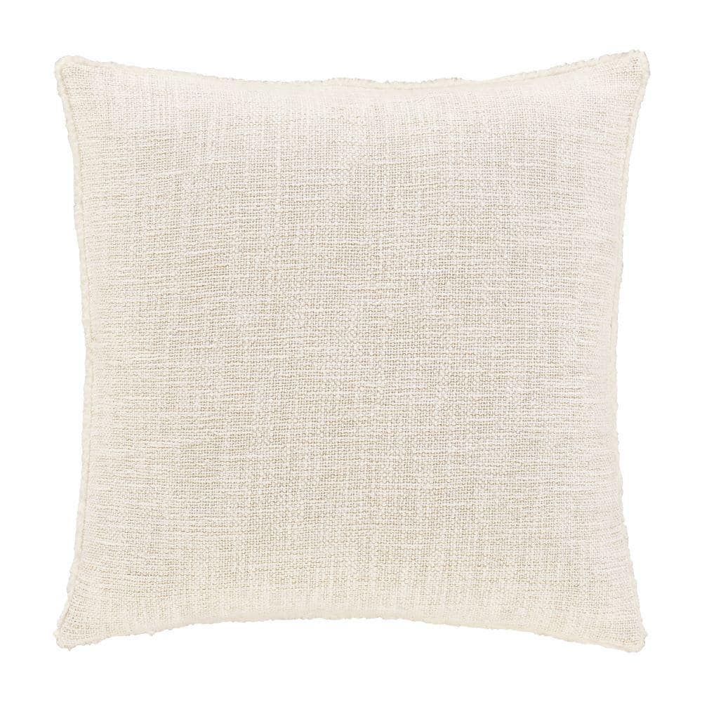 Aglow Winter White Square Decorative Throw Pillow 20X20