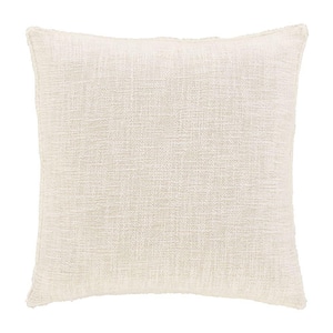 Aglow Winter White Square Decorative Throw Pillow 20X20"