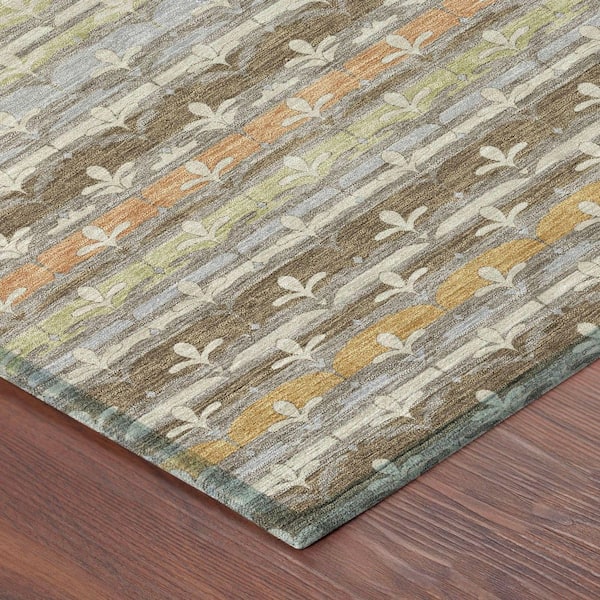 Chantille Machine Washable Indoor/Outdoor Abstract ACN2479 Chocolate 5 ft. x 7 ft. 6 in. Area Rug