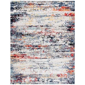 Adirondack Ivory/Navy Rust 9 ft. x 12 ft. Bold Eclectic Area Rug