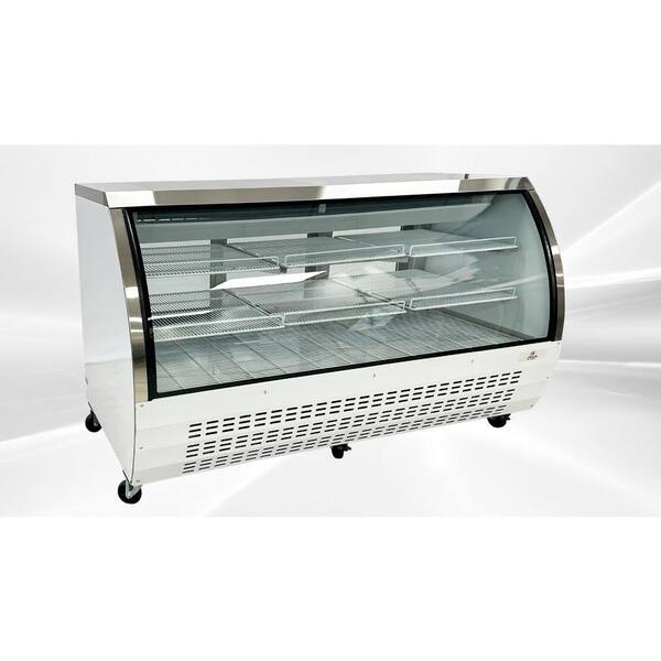 Cooler Depot 82 in. W 32 cu. ft. Commercial Refrigerator Deli Case Display  Case in White Stainless DXXDC200 - The Home Depot