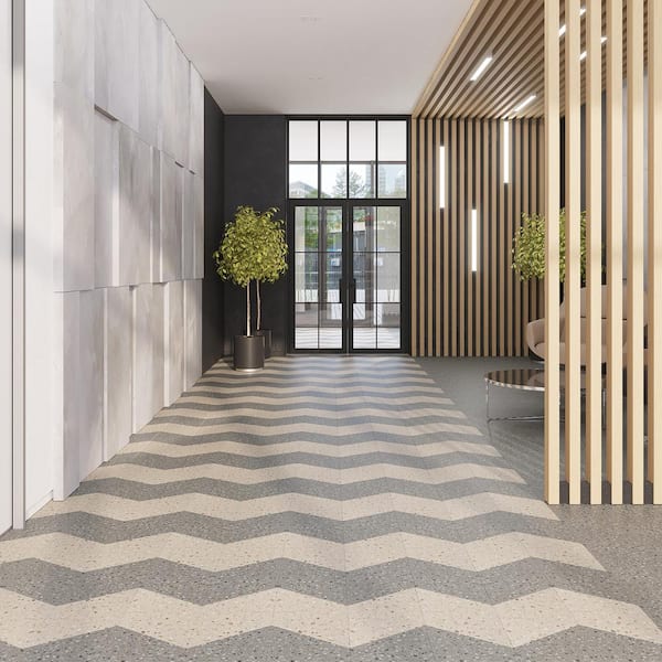 MosaiCore Alpine Rock 28 MIL x 9.75 in. W x 17 in. L Glue Down Waterproof Vinyl Tile Flooring (15.2 sqft/case)
