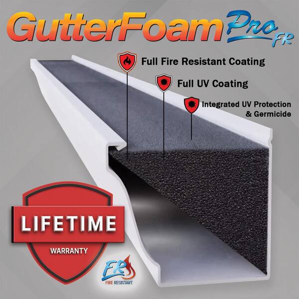 Pro FR 4 ft. Foam Filter Plastic Gutter Guard for 6 in. K-Style (8-pack) Pro FR 4 ft. Foam Filter Plastic Gutter Guard for 6 in. K-Style (8-pack)