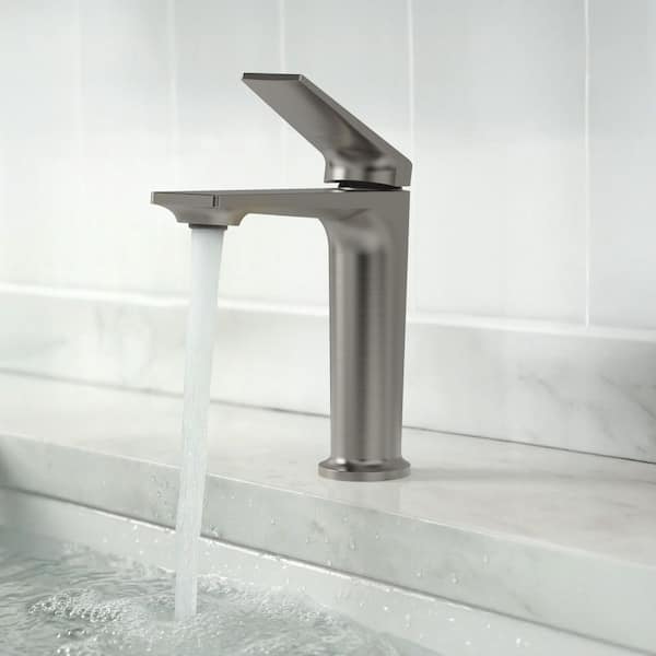 GRANDJOY 7 in. Faucet Height 1-Handle Single Hole Bathroom Vessel