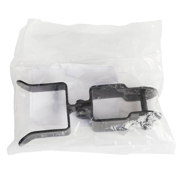 FORTRESS Versai 1.5 in. x 2 in. Gloss Black Steel Gate Fork Latch