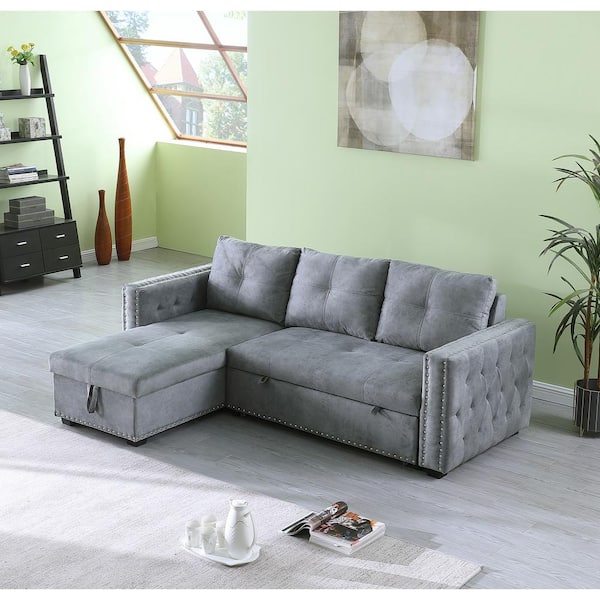 L Shaped Leather Modern Sectional Sofa, Modern Sectional Leather Grey