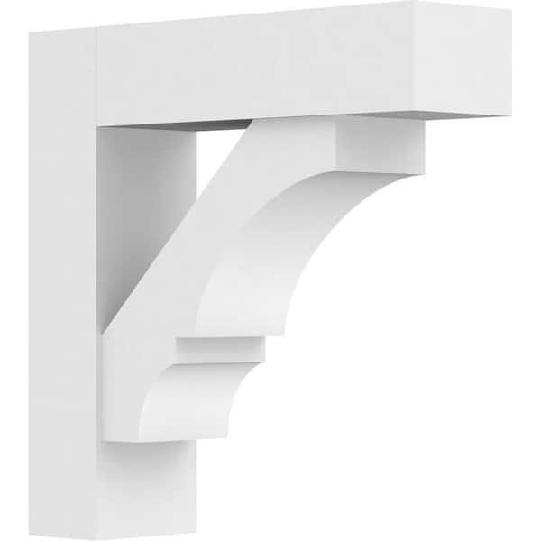 Ekena Millwork Standard Balboa 5 in. W x 18 in. H x 18 in. D Signature Urethane Polyurethane Bracket With Block Ends