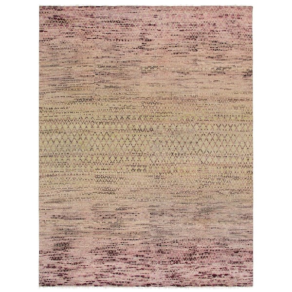 Nomad 8 ft. x 10 ft. Gold/Rust Woven Marle Area Rug