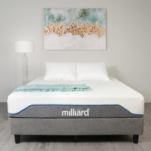 MILLIARD Classic Series 10 in. Medium Firm Gel Memory Foam Smooth Top Hypoallergenic Queen Mattress