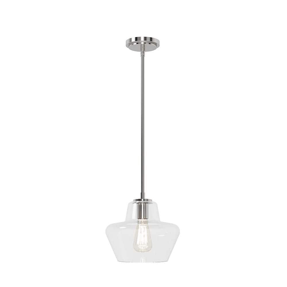 Carlissa 9.75 in. Plug and Play 1-Light Brushed Nickel Pendant Light with SkyPlug price history on PriceWatchPro