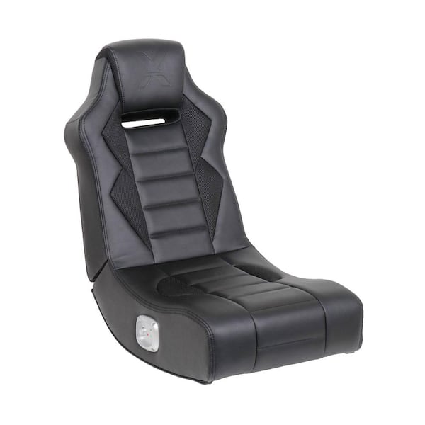 X Rocker Flash Faux Leather Folding Ergonomic Gaming Chair in Black, Armless