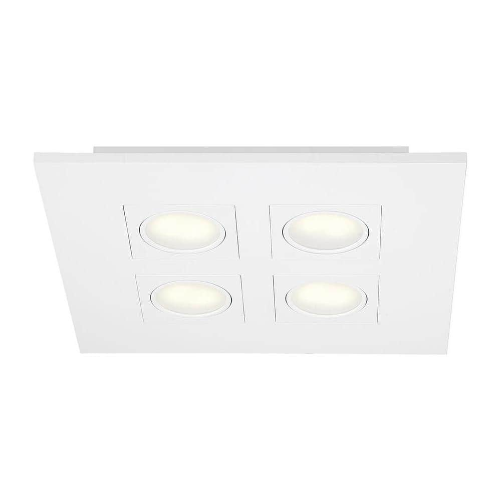 Hampton Bay Galway 9.2 Watt White Integrated LED Flush Mount 27992