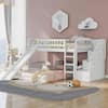 Harper & Bright Designs White Twin over Twin Bunk Bed with Storage ...