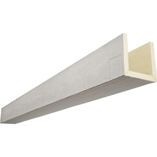Ekena Millwork Endurathane 4 in. H x 12 in. W x 10 ft. L Rough Cedar Driftwood Faux Wood Beam