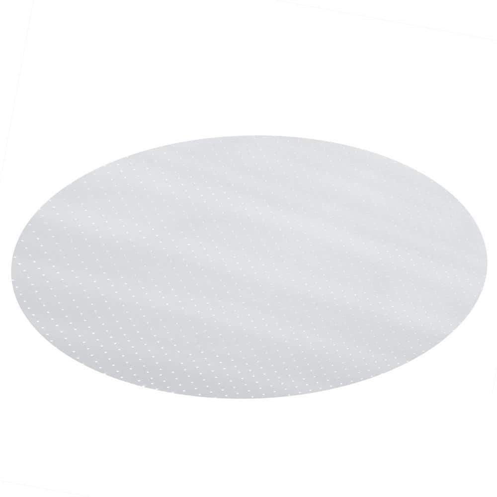 Clear Round Gaming and Office Chair Mat for Carpet