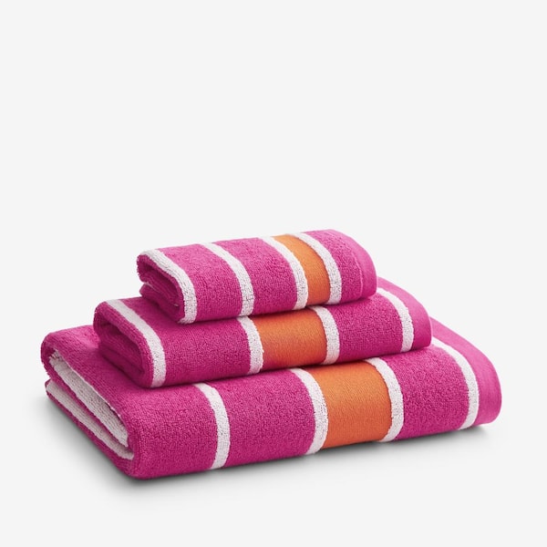 TWINSET flocked-logo beach towel - Pink