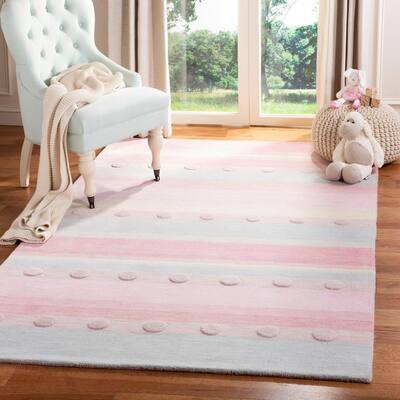 Kids Light Blue/Pink 8 ft. x 10 ft. Area Rug