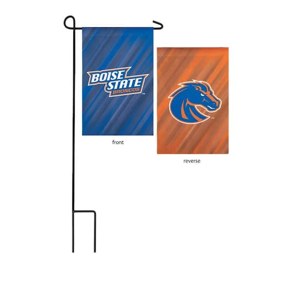 1 ft. x 1-1/2 ft. Boise State University 2-Sided Garden Flag with 3-2/3 ft. Metal Flagpole