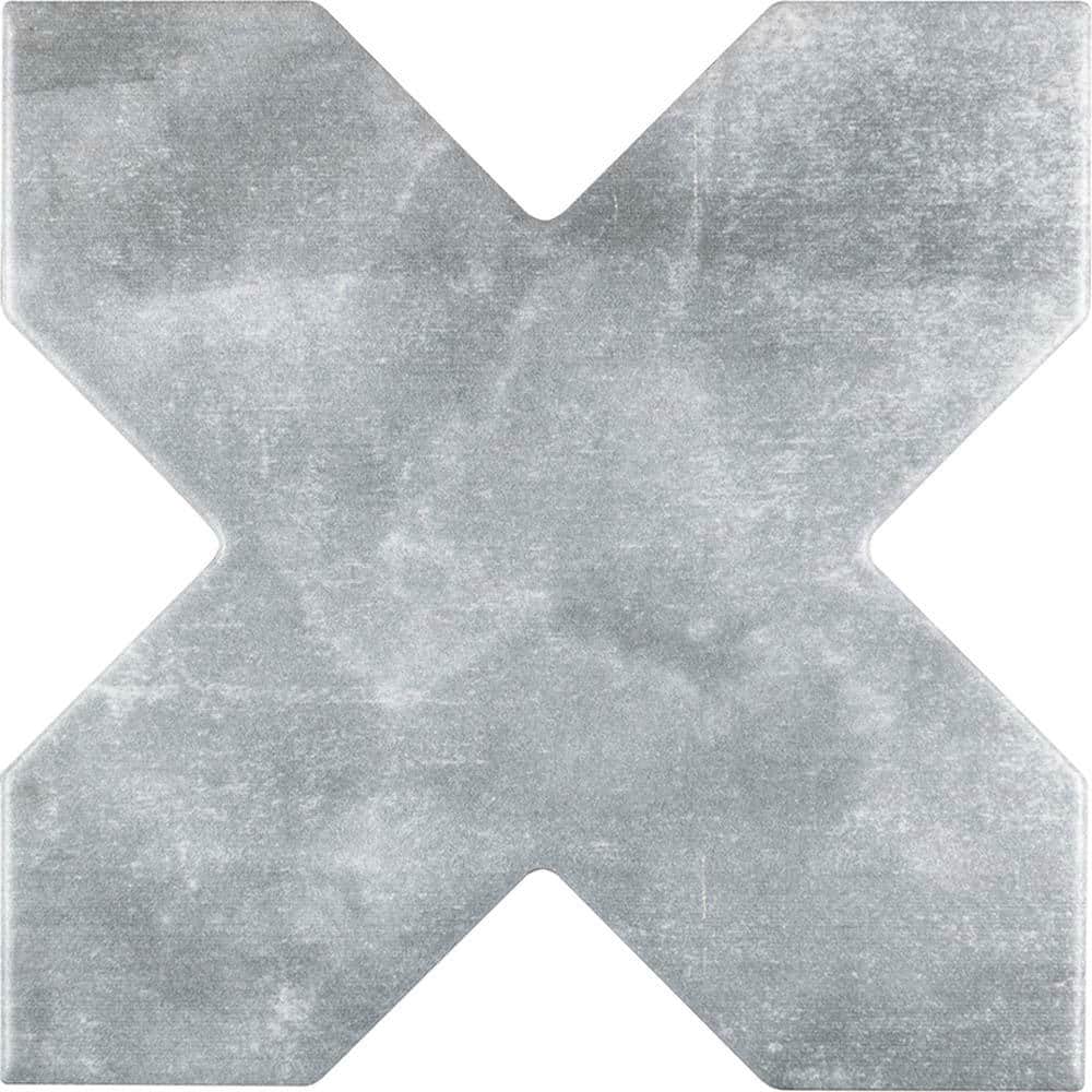 Siena Grey 5.35 in. x 5.35 in. Matte Ceramic Cross-Shaped Wall and Floor Tile Sample (0.2 Sq. ft./case) (1-pack) price history on PriceWatchPro
