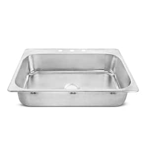 Graham Drop-In Crafted Stainless Steel 33 in. Single Bowl Kitchen Sink with Polished Finish