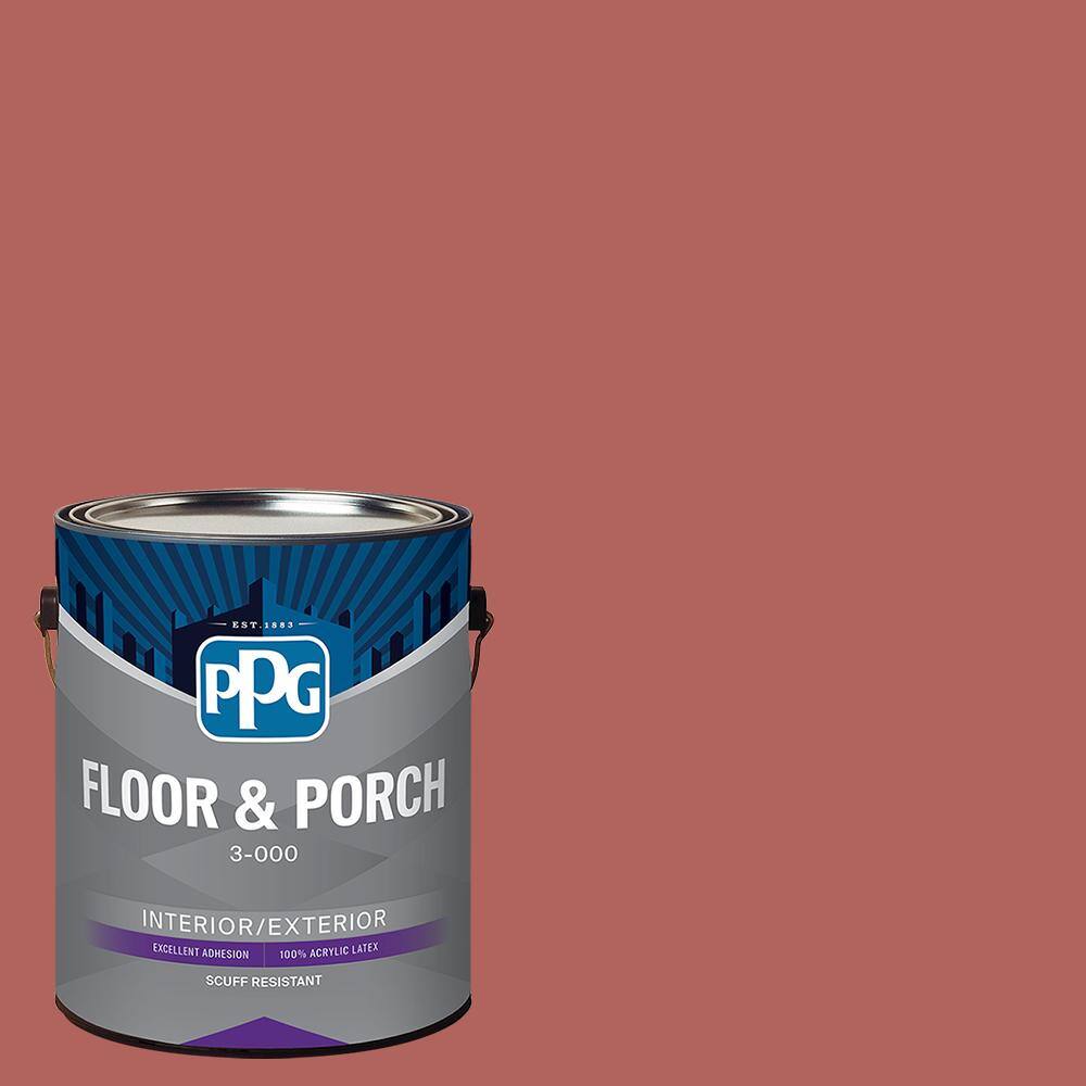 1 gal. PPG1057-6 Sienna Red Satin Interior/Exterior Floor and Porch Paint