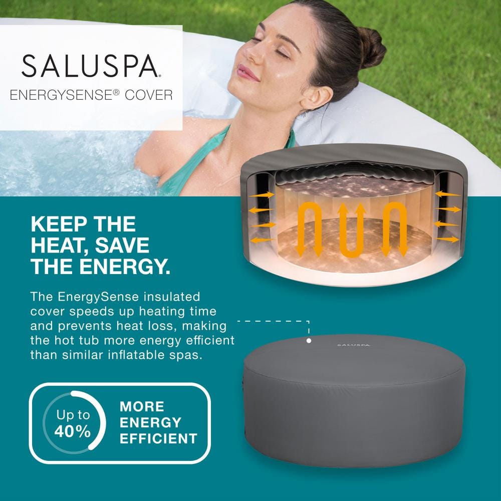 Bestway SaluSpa Aruba 3-Person Gray Inflatable Hot Tub with AirJets