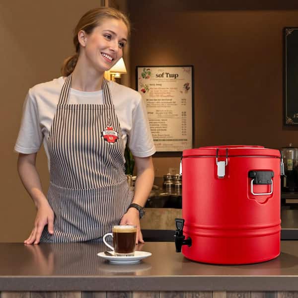 8 Gal. Insulated Beverage Dispenser, Thermal Hot and Cold Drink Server with Spigot, Food-Grade Stainless Steel Interior