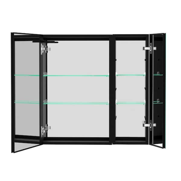 30 in. W x 30 in. H Rectangular Aluminum Medicine Cabinet with Mirror