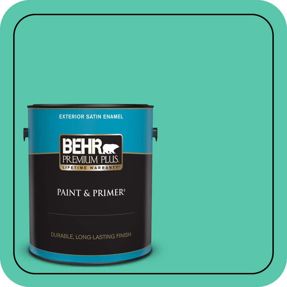 1 gal. #480B-4 Shoreline Green Satin Enamel Exterior Paint & Primer price history on PriceWatchPro