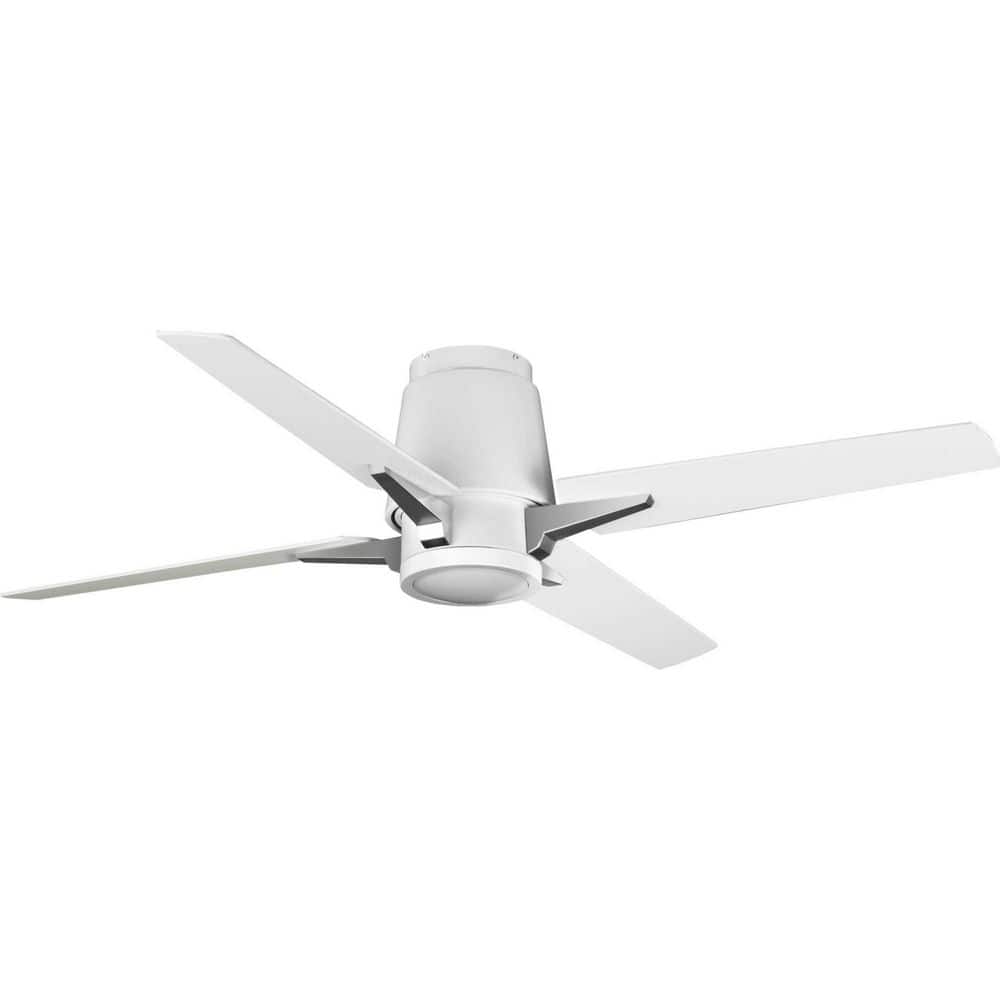 Lindale 52" Satin White Low Profile Ceiling Fan with Remote