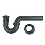 Brass P-Trap Assembly with Box Escutcheon and 1-1/2 in. O.D. J-Bend in Oil Rubbed Bronze