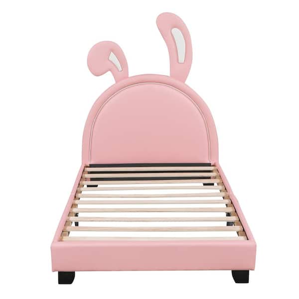 Harper & Bright Designs Pink Wood Frame Twin Size