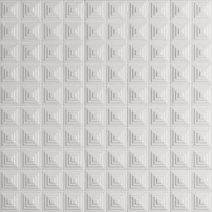 Level Pyramid White 7.87 in. x 15.74 in. Matte Ceramic Wall Tile (7.74 Sq. Ft./Case)