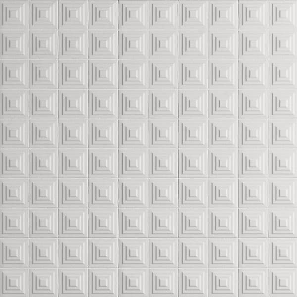 Ivy Hill Tile Level Pyramid White 7.87 in. x 15.74 in. Matte Ceramic Wall Tile (7.74 Sq. Ft./Case)