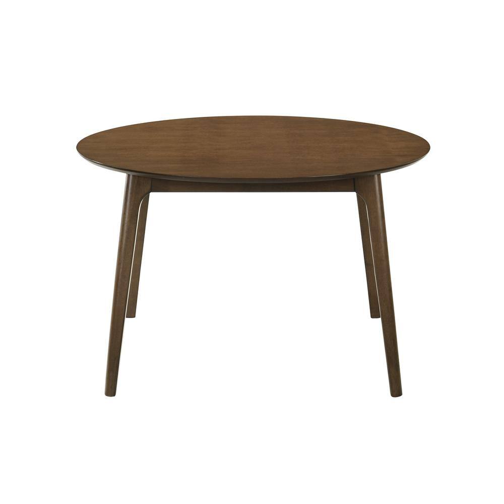 Maggie 48'' Walnut Round Rubberwood Dining Table