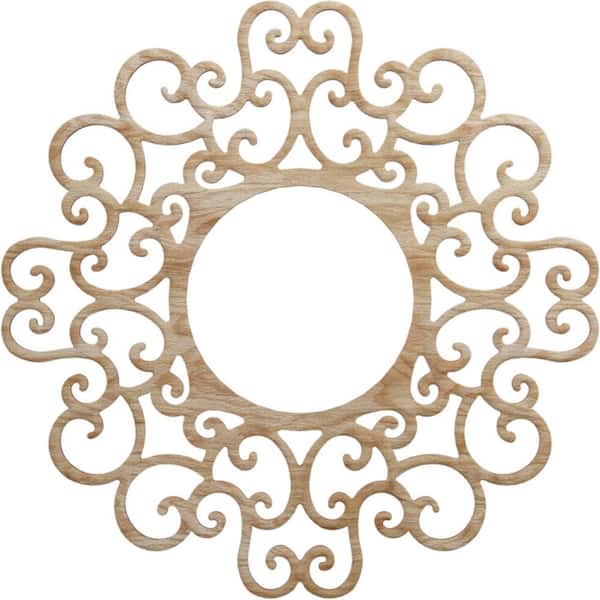 Ekena Millwork 0.25 in. x 8.375 in. x 22 in. Wood Medallion Moulding